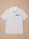 Iowa State Cyclones Script Patriotic Striped Polo