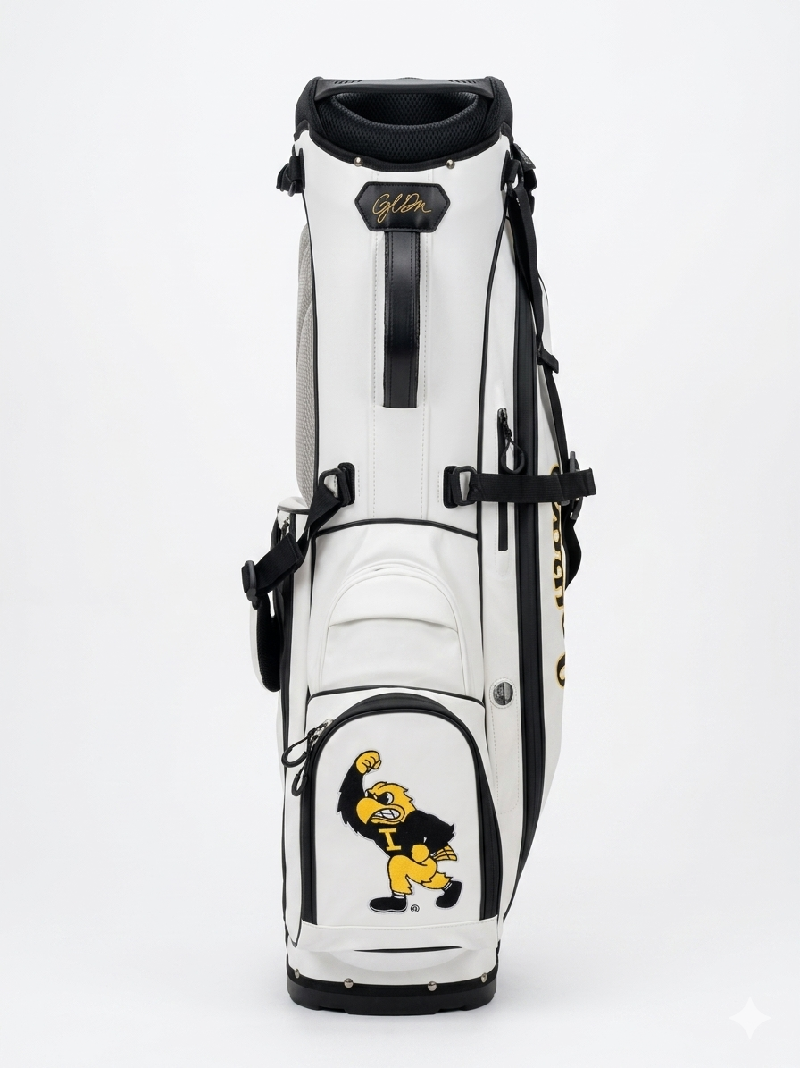 Iowa Hawkeyes Herky Golf Bag – White