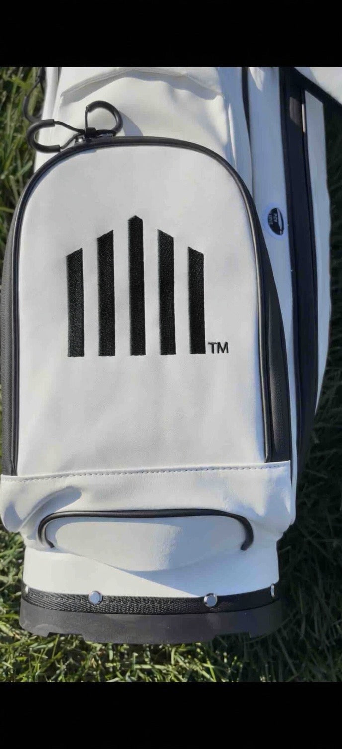 Iowa State Cyclones Script Golf Bag – White/Black| GLDN Golf