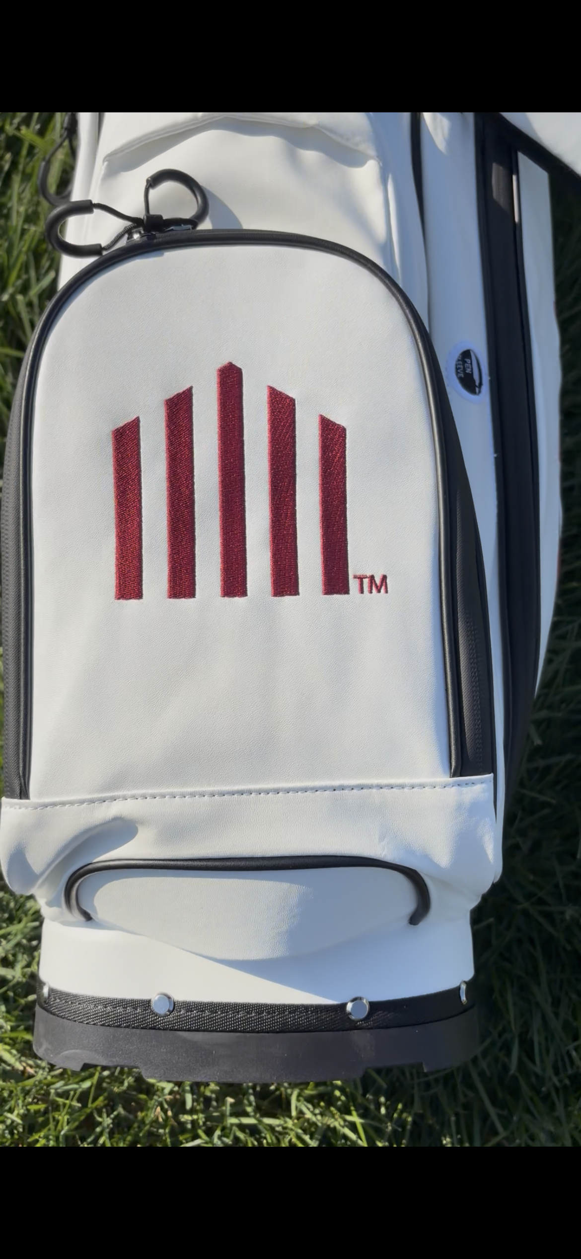 Iowa State Cyclones Script Golf Bag – White/Red - 14 Way