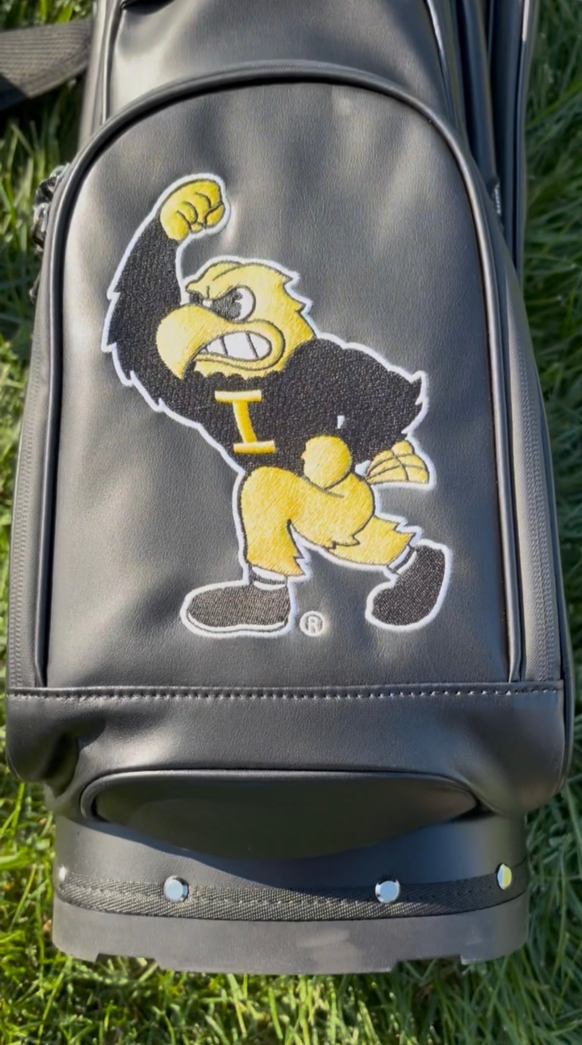 Iowa Hawkeyes Herky Golf Bag – Black