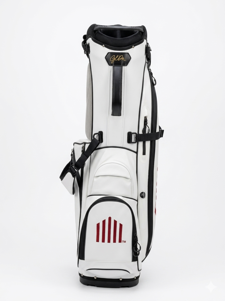Iowa State Cyclones Script Golf Bag – White/Red - 14 Way