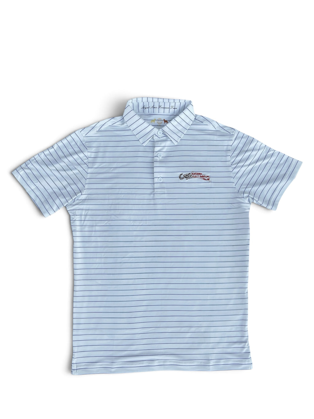 Iowa State Cyclones Script Patriotic Striped Polo
